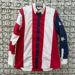 Vintage The San Angelo Collection American Flag Pearl Snap L/S Western Shirt XL